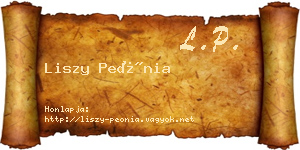 Liszy Peónia névjegykártya